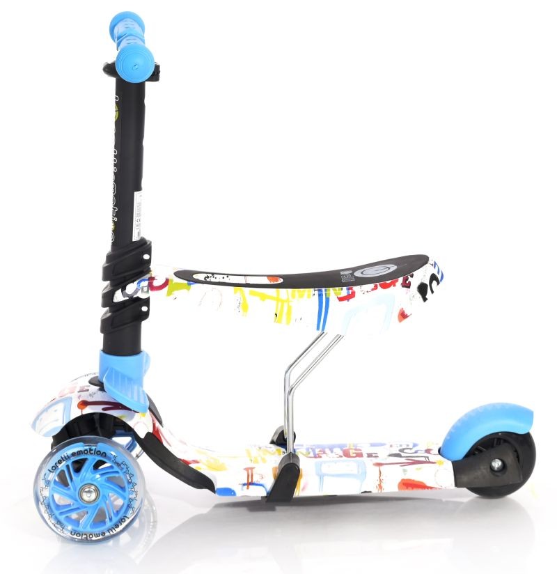 Patinete Infantil Con Asiento Smart Blue Tracery_2