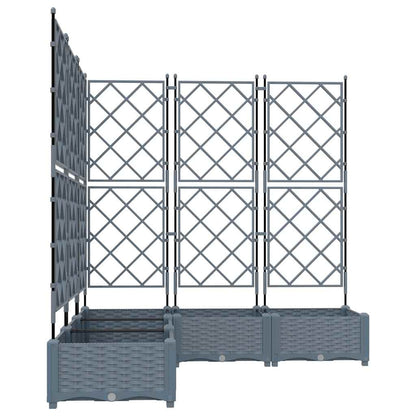 Vidaxl Maceta De Jardín Con Enrejado 5 Pcs Gris Claro_4