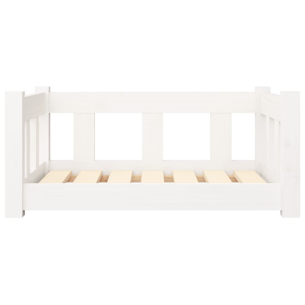 Cama Para Perros Madera Maciza De Pino Blanco 65,5x50,5x28 Cm / Vetonek_5