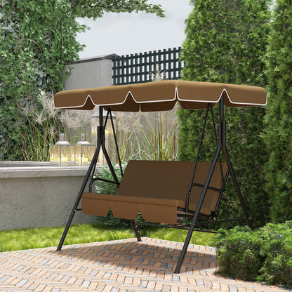 Outsunny Toldo De Repuesto Para Columpio De 2/3 Plazas 192x144 Cm Marrón_1