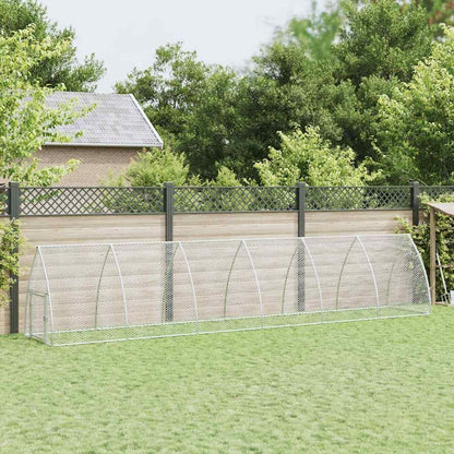 Vidaxl Jaula Para Gallinas Acero Galvanizado Plateado 600x105x120 Cm_1