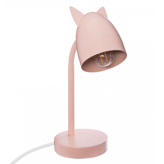 Wellhome Lámpara Infantil Orejas De Metal Rosa 18x12,5x31cm