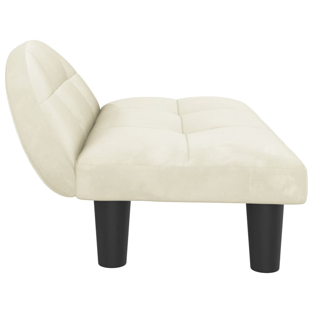 Cama Para Perros De Terciopelo Crema 70x52x30 Cm / Vetonek_3