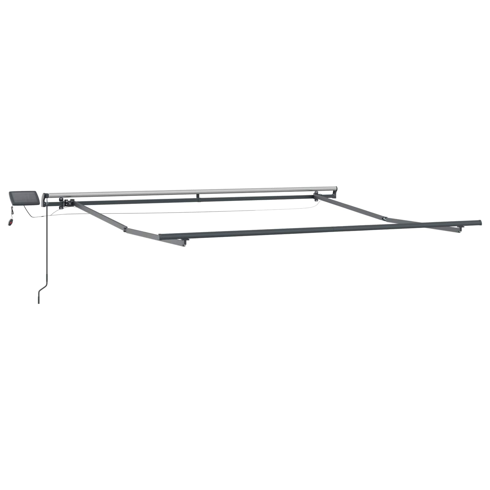 Toldo Retráctil Blanco 350 X 250 Cm Tela Y Aluminio_5
