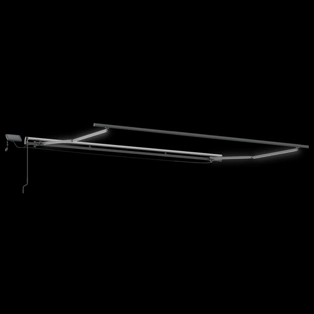 Toldo Retráctil Manual Con Luz Led Antracita Y Blanco 500x300cm_4