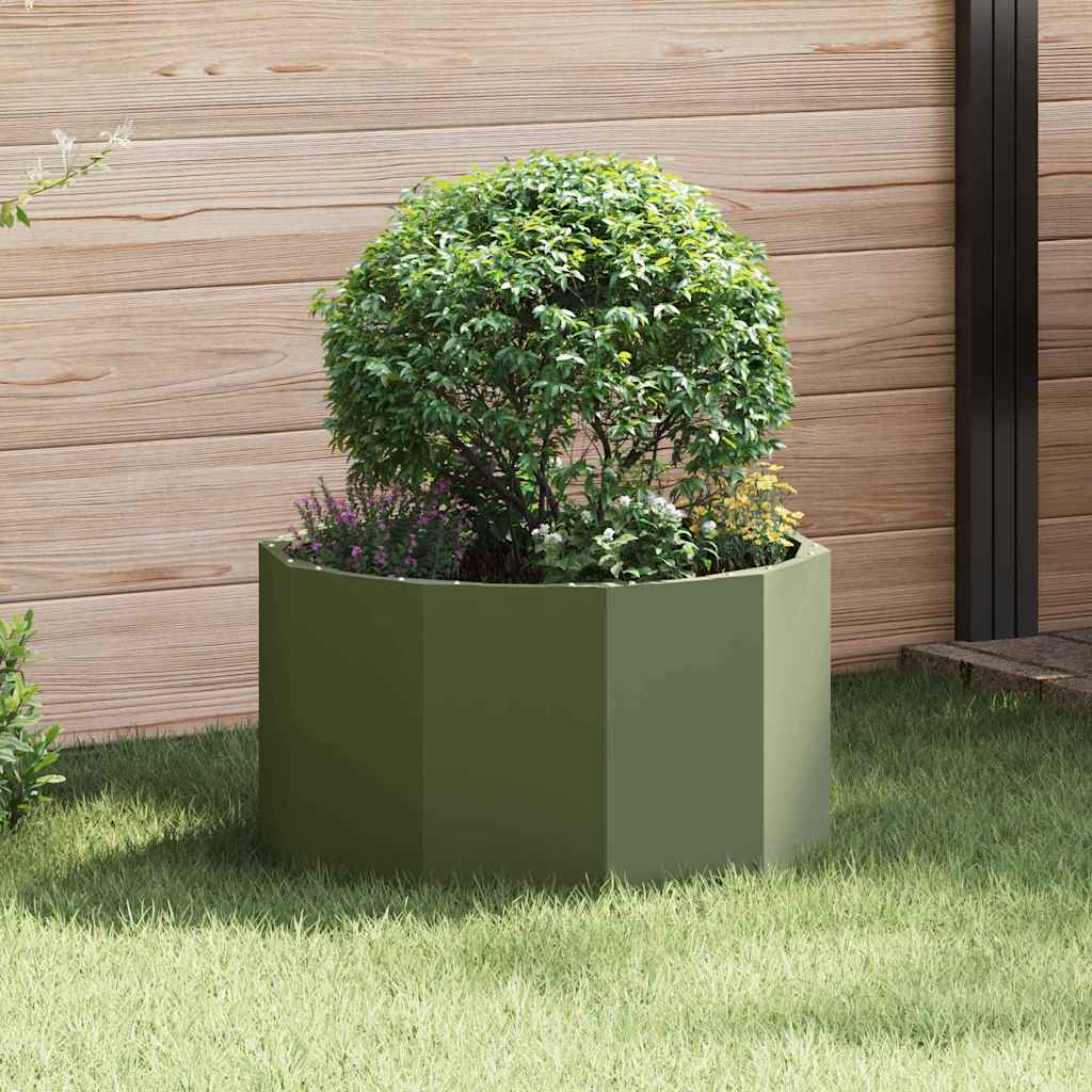 Jardinera Verde Oliva 60 X 60 X 35 Cm Acero_1