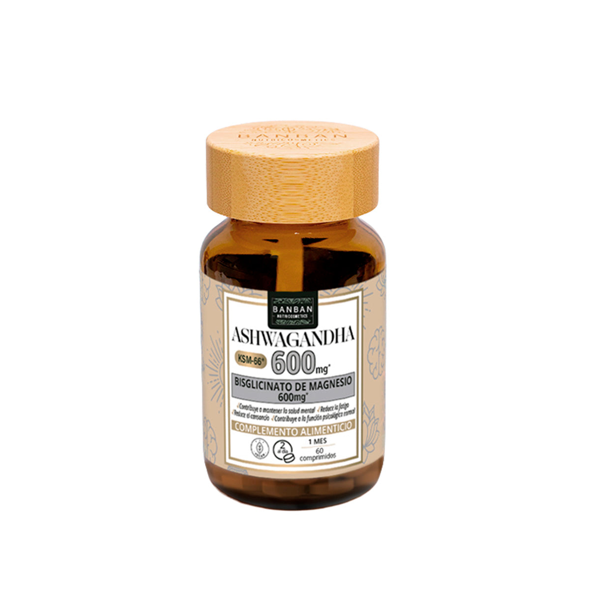 Ashwagandha 60 Comp 600mg Bisglicinato Magnesio 600mg Banban_0