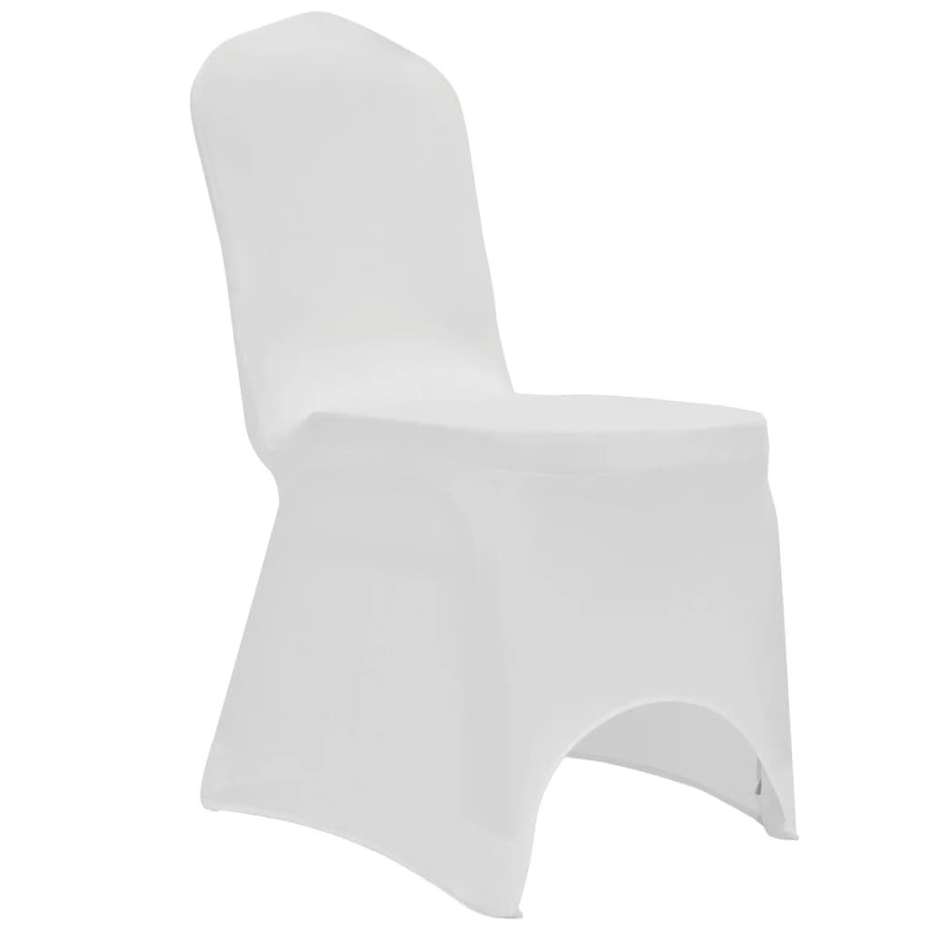 Vidaxl Funda De Silla Elástica 12 Unidades Blanca_3