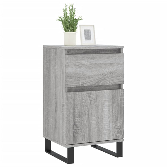 Aparadores 2 Uds Madera De Ingeniería Gris Sonoma 40x35x70 Cm / Vetonek_0