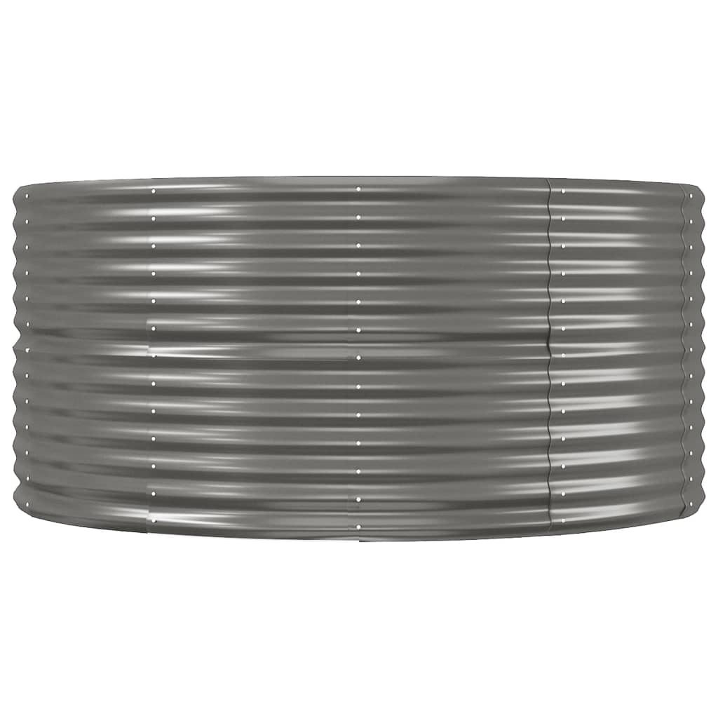 Jardinera Arriate Acero Galvanizado Gris 212x140x68 Cm_3