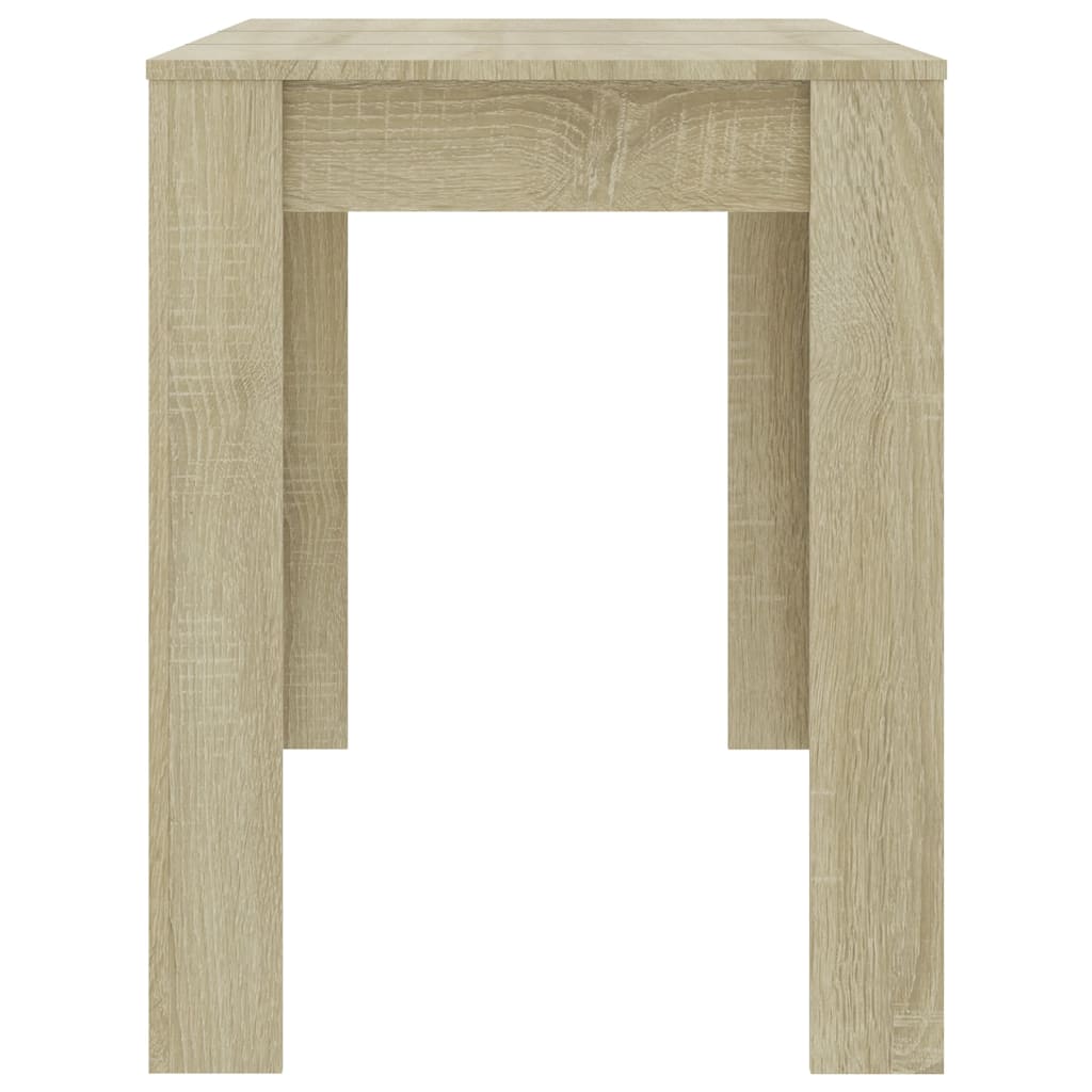 Mesa De Comedor De Aglomerado Color Roble Sonoma 120x60x76 Cm_3