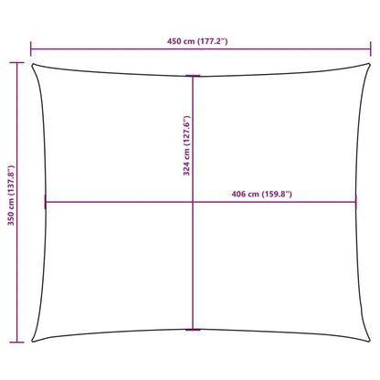 Vidaxl Toldo De Vela Rectangular Tela Oxford Gris Antracita 3,5x4,5 M_2