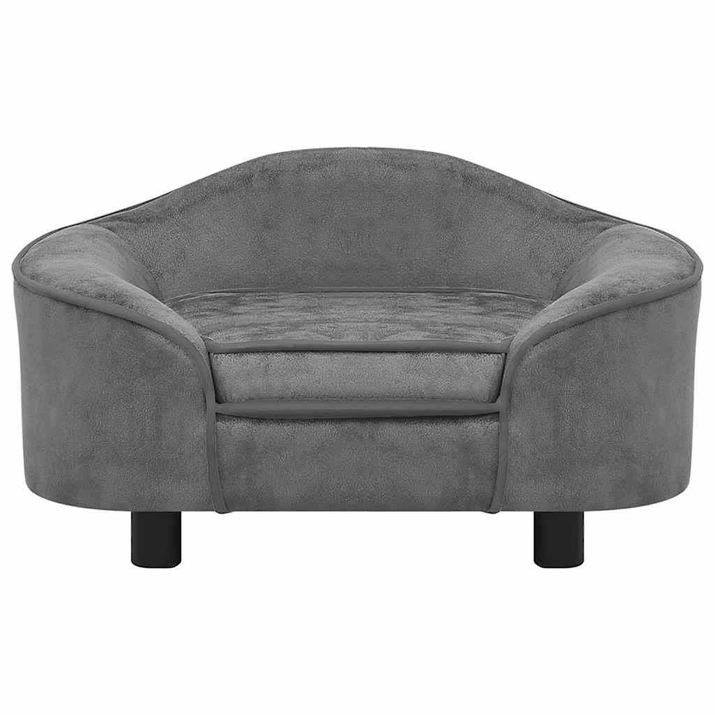 Vidaxl Sofá Para Perros Felpa Gris 67x47x36 Cm_1