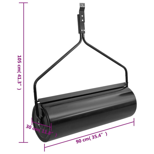 Rodillo Para Césped De Jardín Hierro Negro 63 L / Vetonek_0