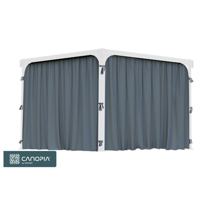 Set Cortinas para gazebo cenador Palermo 3000/3500/3600 + Milano 3000 + Martinique 3600 Canopia by Palram