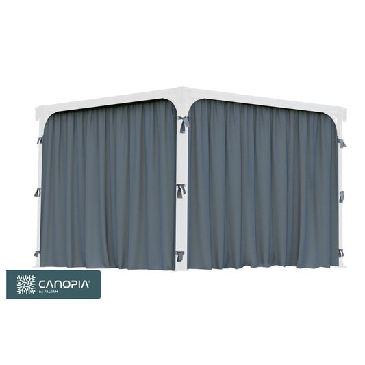 Set Cortinas para gazebo cenador Palermo 3000/3500/3600 + Milano 3000 + Martinique 3600 Canopia by Palram