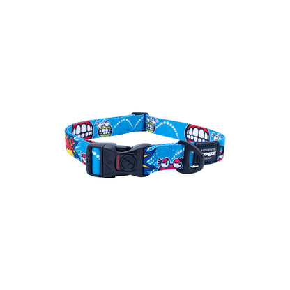 Collar Para Perro, Modelo Fusion De Rogz, Estampado Comic Azul. Talla S (8-14kg)_3