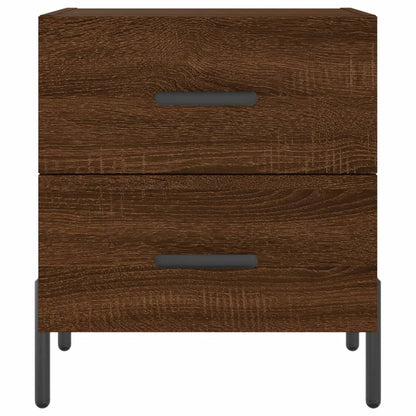 Mesita Noche 2 Uds Madera Ingeniería Marrón Roble 40x35x47,5 Cm_4