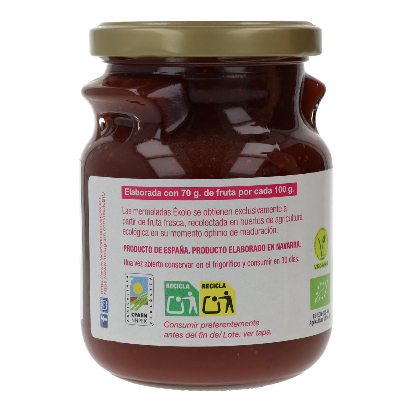 Mermelada de Fresa Ecológica Ékolo Bio 300g