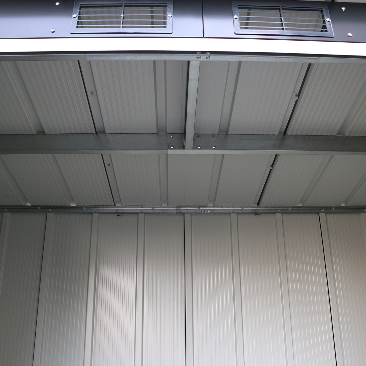 Caseta Jardín Eco Pent Roof 8×4 Metal Gris Antracita_4