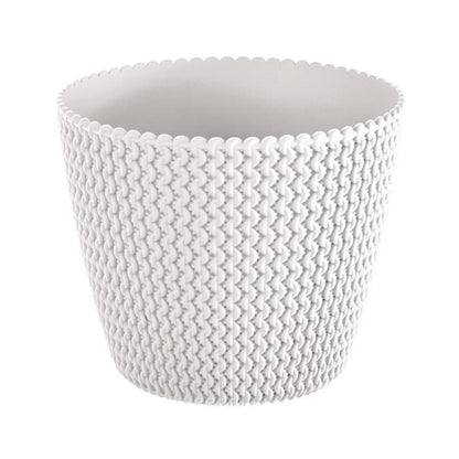 Maceta Redonda 18,6l Prosperplast Splofy De Plastico En Color Blanco, Ø34,1 X 28,9 Cm