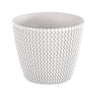Maceta Redonda 18,6l Prosperplast Splofy De Plastico En Color Blanco, Ø34,1 X 28,9 Cm