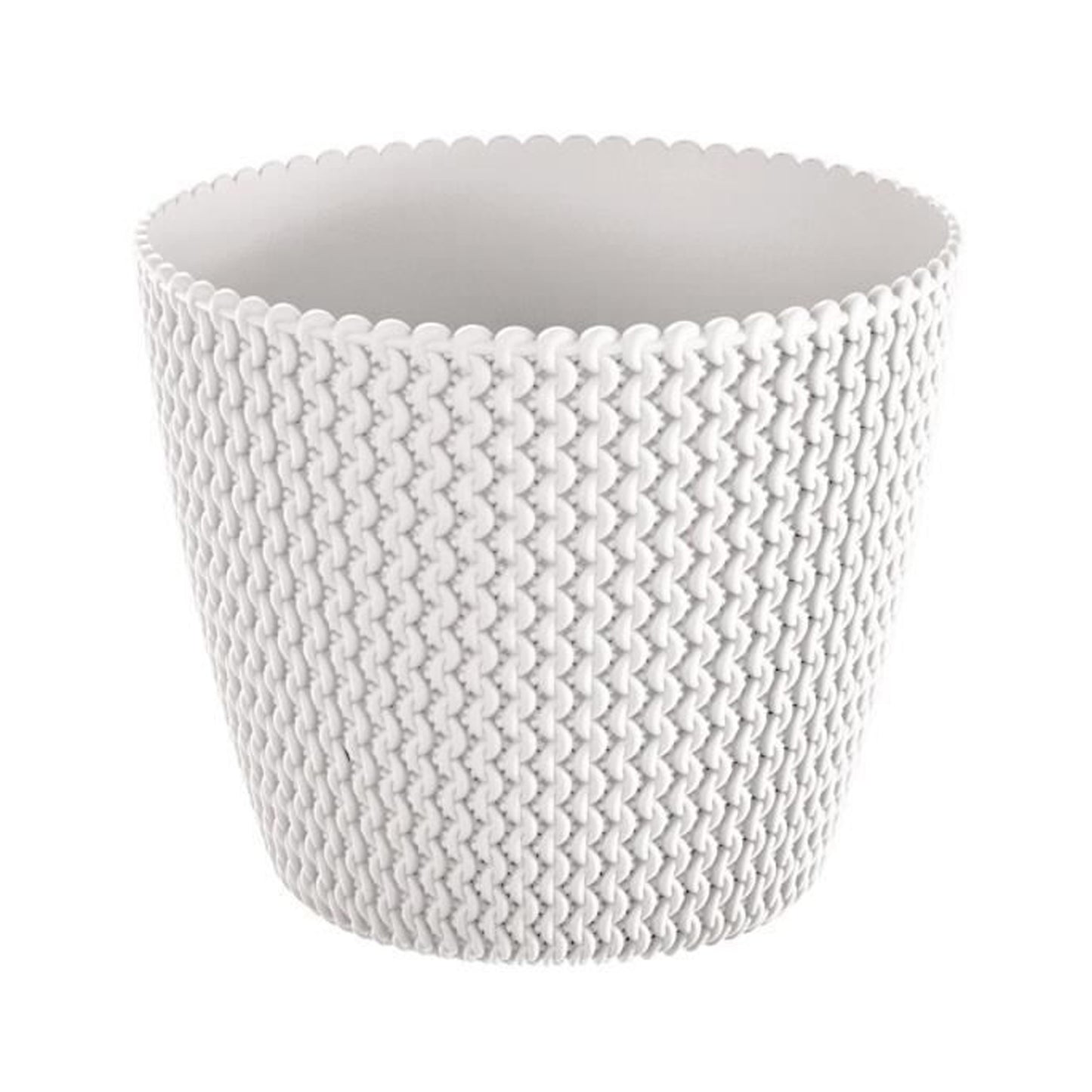 Maceta Redonda 18,6l Prosperplast Splofy De Plastico En Color Blanco, Ø34,1 X 28,9 Cm_0