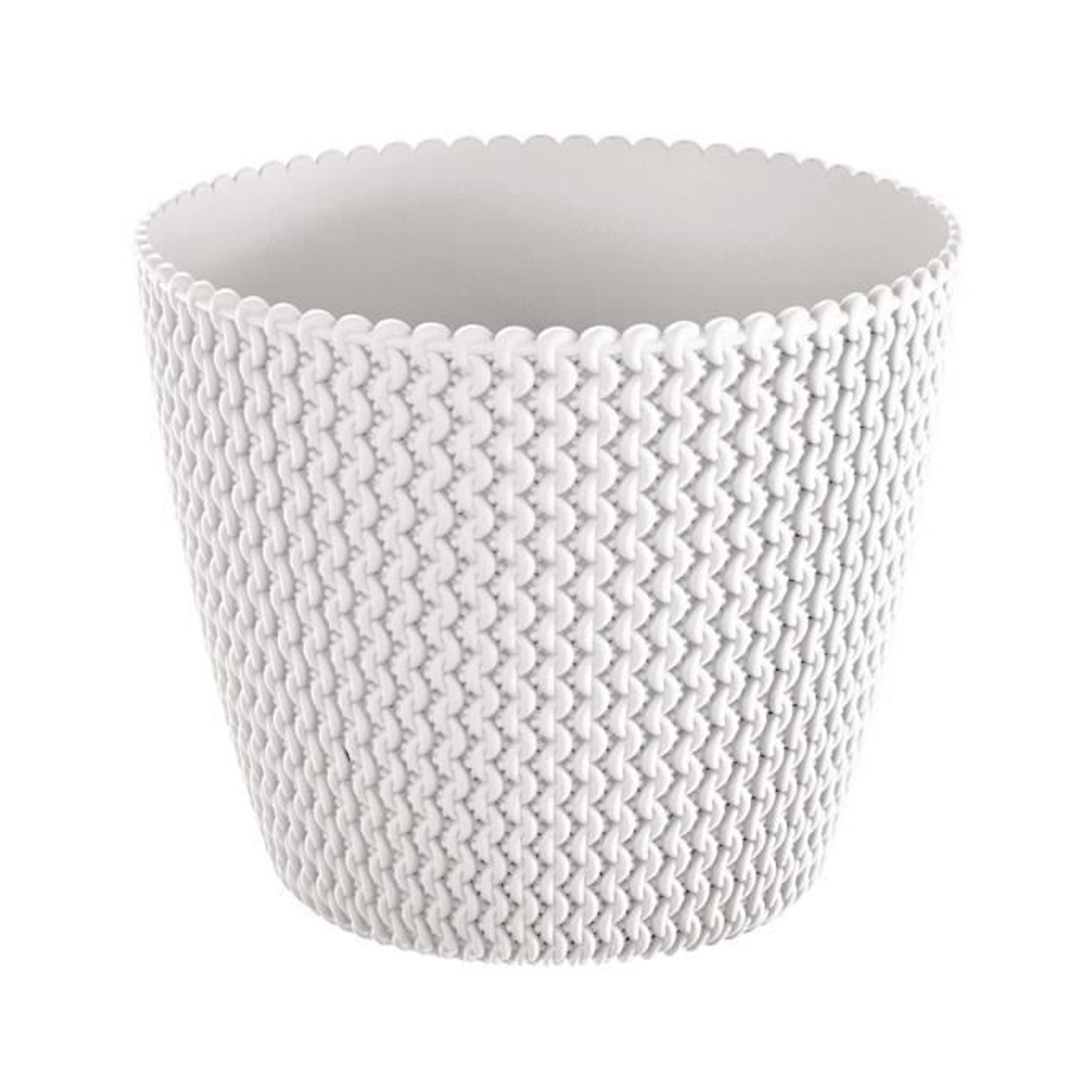 Maceta Redonda 18,6l Prosperplast Splofy De Plastico En Color Blanco, Ø34,1 X 28,9 Cm_0