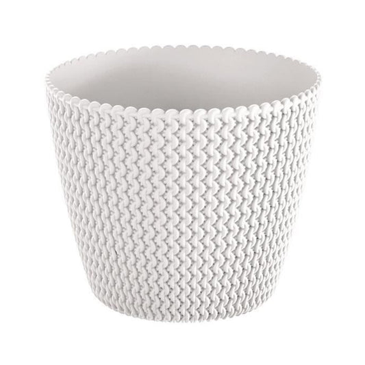 Maceta Redonda 18,6l Prosperplast Splofy De Plastico En Color Blanco, Ø34,1 X 28,9 Cm_0