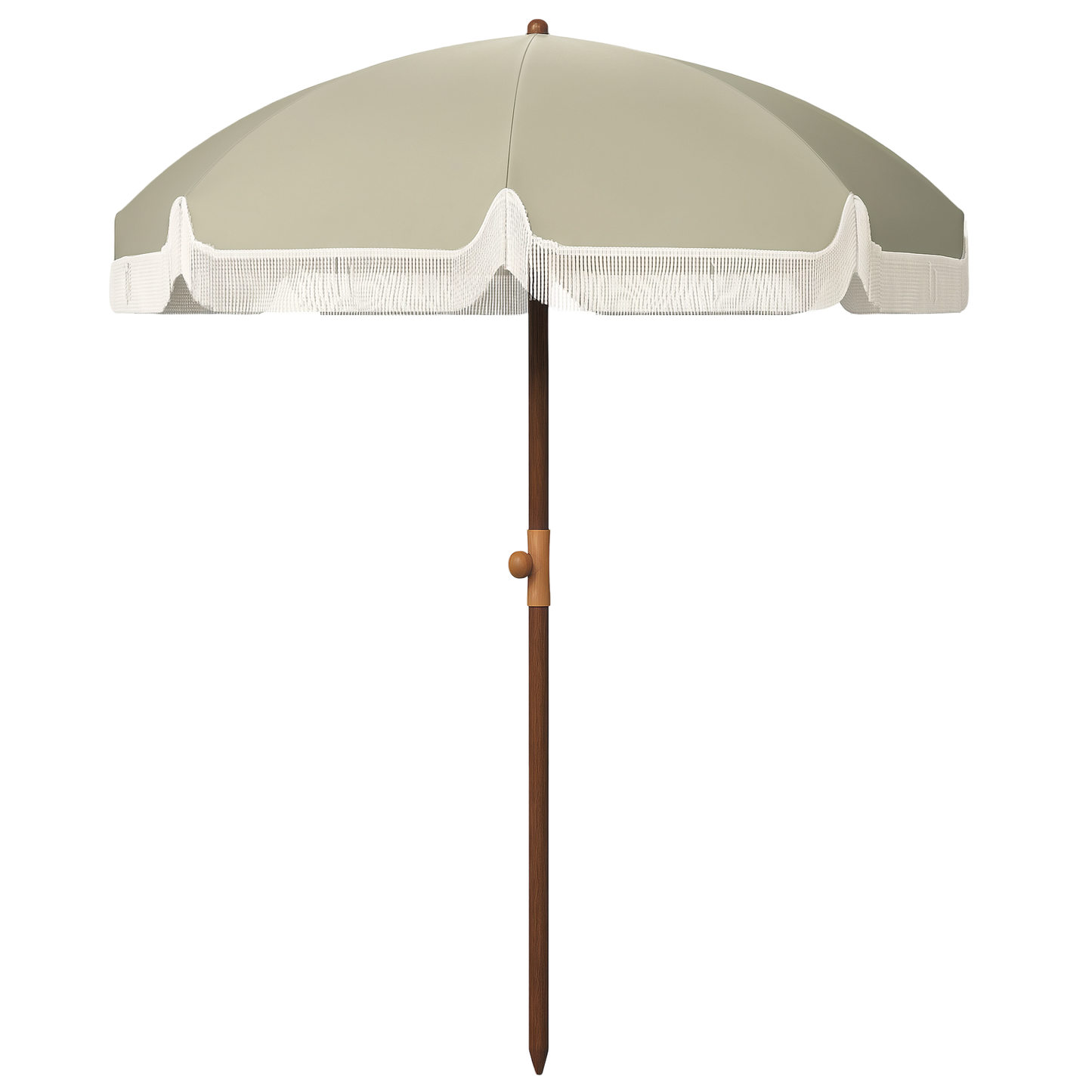 Outsunny Sombrilla De Playa Grande Ø190x210 Cm Con Protección Uv40+ Verde_0