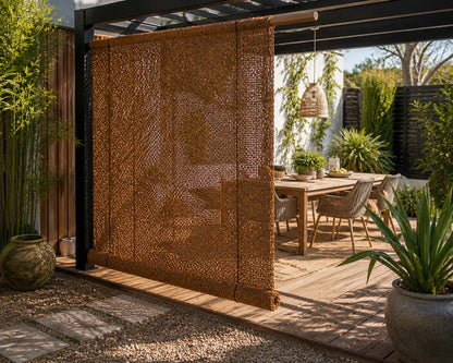 Persiana Coco Natural 0,9/1x2,40 M 100% Ocultación Exterior Terraza Jardín_3