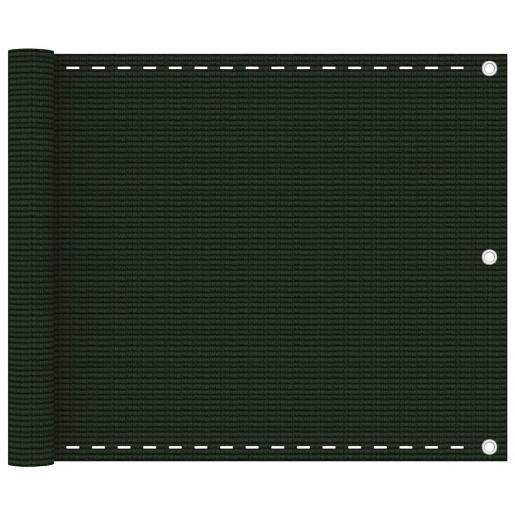 Vidaxl Toldo Para Balcón Hdpe Verde Oscuro 75x300 Cm_0