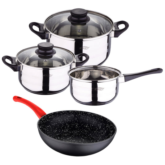 Juego De Bateria De Cocina De 5pc + Wok En Aluminio Forjado San Ignacio._0