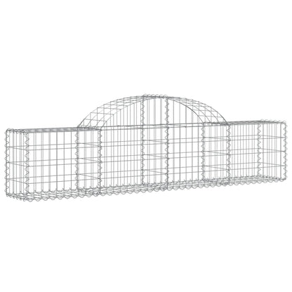 Cestas De Gaviones 18 Uds Forma De Arco Hierro 200x30x40/60 Cm_2