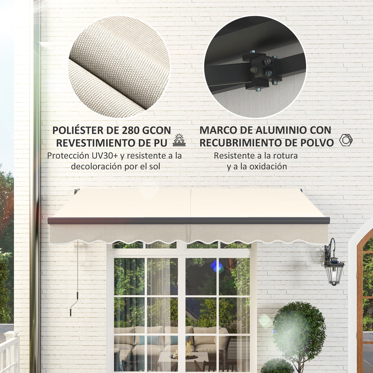 Outsunny Toldo Eléctrico Retráctil Y Manual Con Mando A Distancia 3x2_4