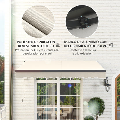 Outsunny Toldo Eléctrico Retráctil Y Manual Con Mando A Distancia 3x2_4