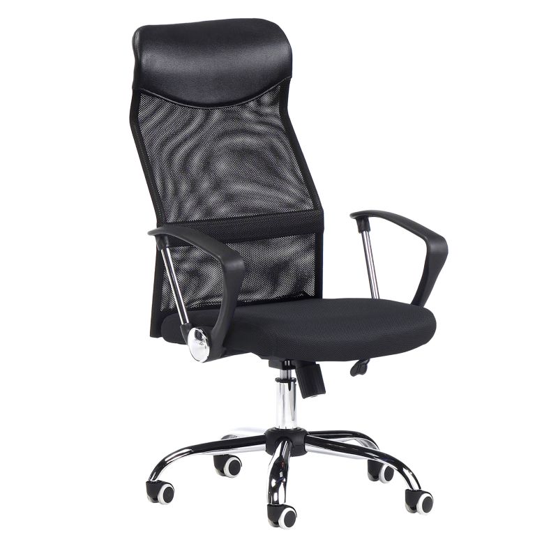 Silla De Oficina Mega Tejido, Negro, 60,5 X 116,5 X 65_0