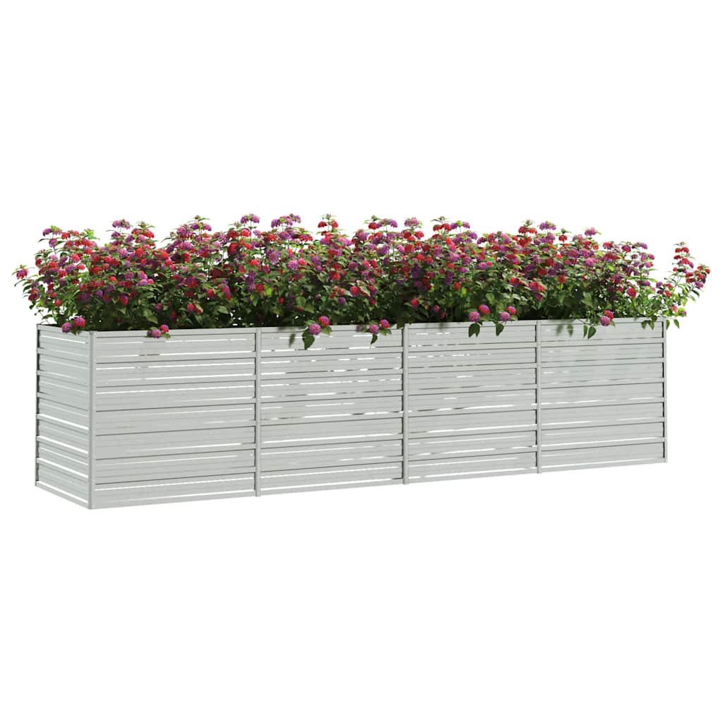 Arriate De Acero Galvanizado Plateado 320x80x77 Cm_2