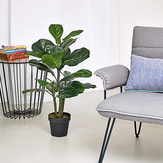 Planta Artificial Ficus Lyrata - Decoración Natural Para Interiores 1.2 M / Multicolor_0