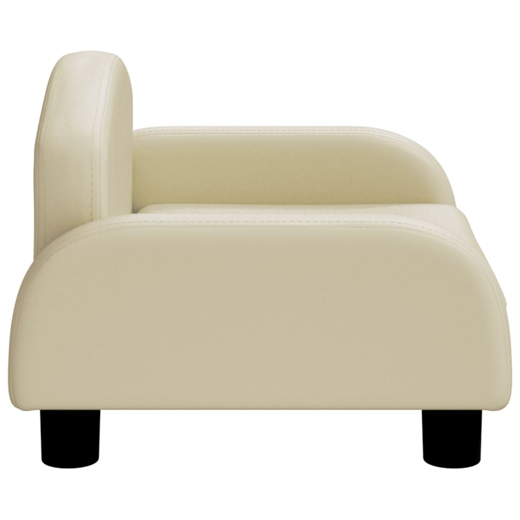 Cama Para Perros De Cuero Sintético Crema 50x40x30 Cm / Vetonek_4