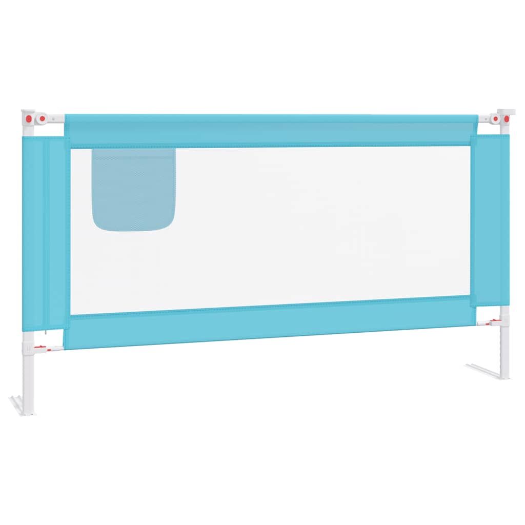 Vidaxl Barandilla De Seguridad Cama De Niño Azul Tela 160x25 Cm_0