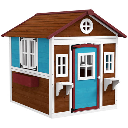 Outsunny Casita Infantil Exterior E Interior De Madera_0