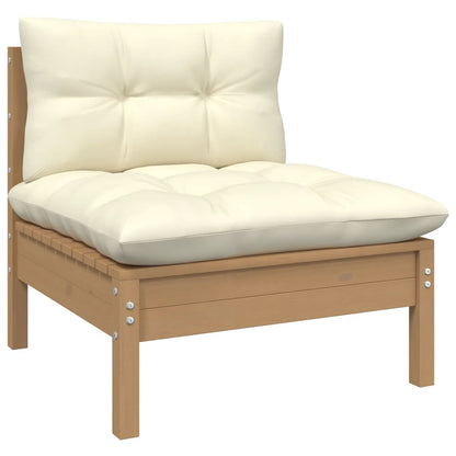 Vidaxl Muebles De Jardín 8 Pzas Y Cojines Madera De Pino Marrón Miel_4