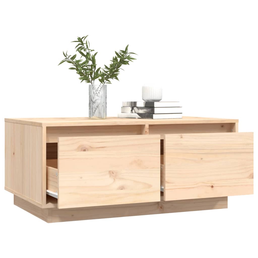 Mesa De Centro De Madera Maciza De Pino 80x50x35 Cm_3