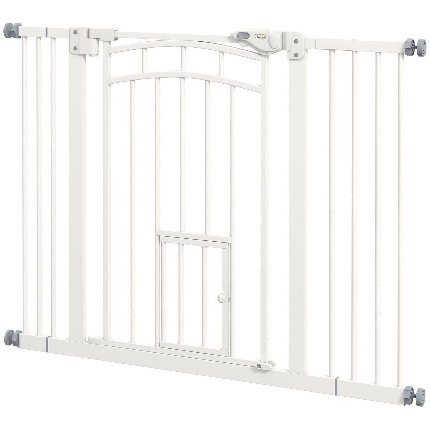 Pawhut Barrera De Seguridad Extensible Con Extensión 74-100x76 Cm Blanco_0