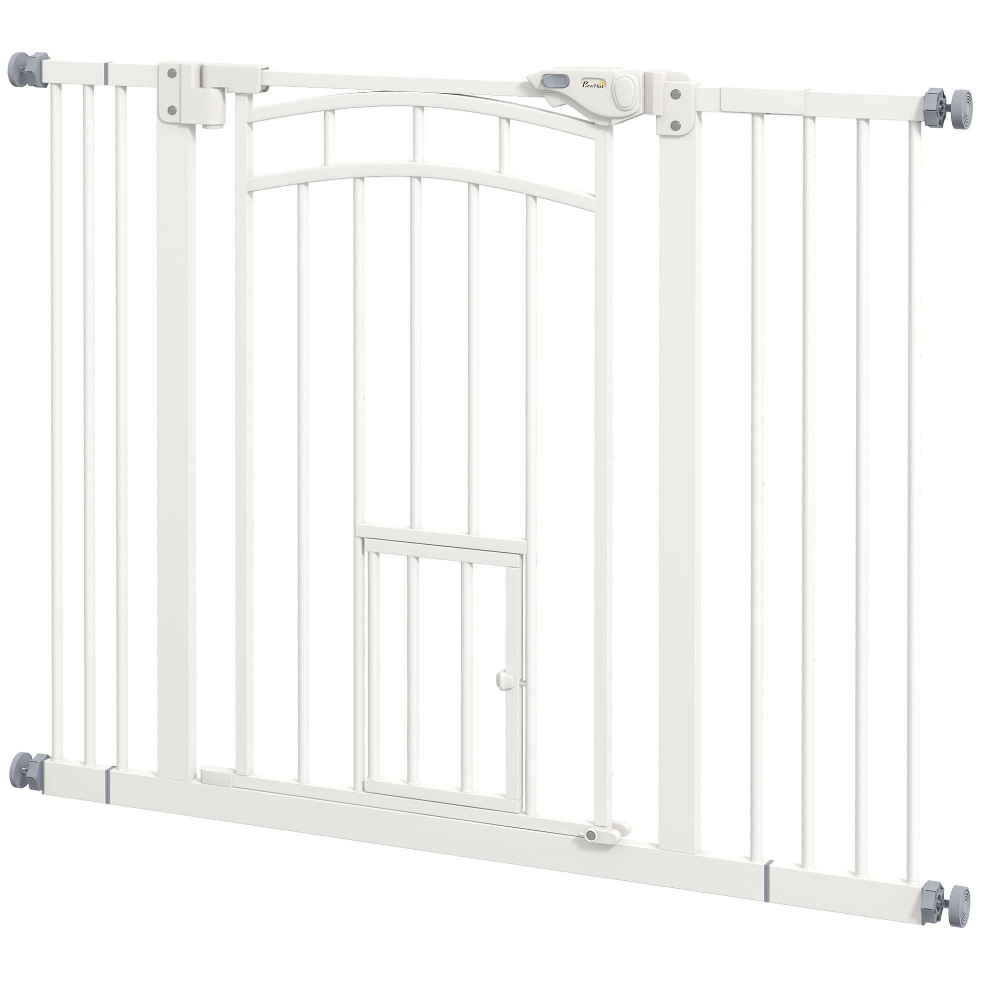 Pawhut Barrera De Seguridad Extensible Con Extensión 74-100x76 Cm Blanco_0