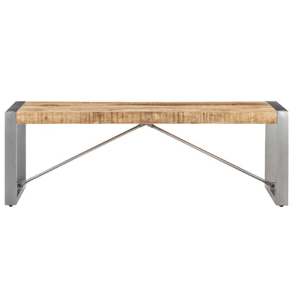 Mesa De Centro Madera De Mango Rugosa 120x60x40 Cm_0
