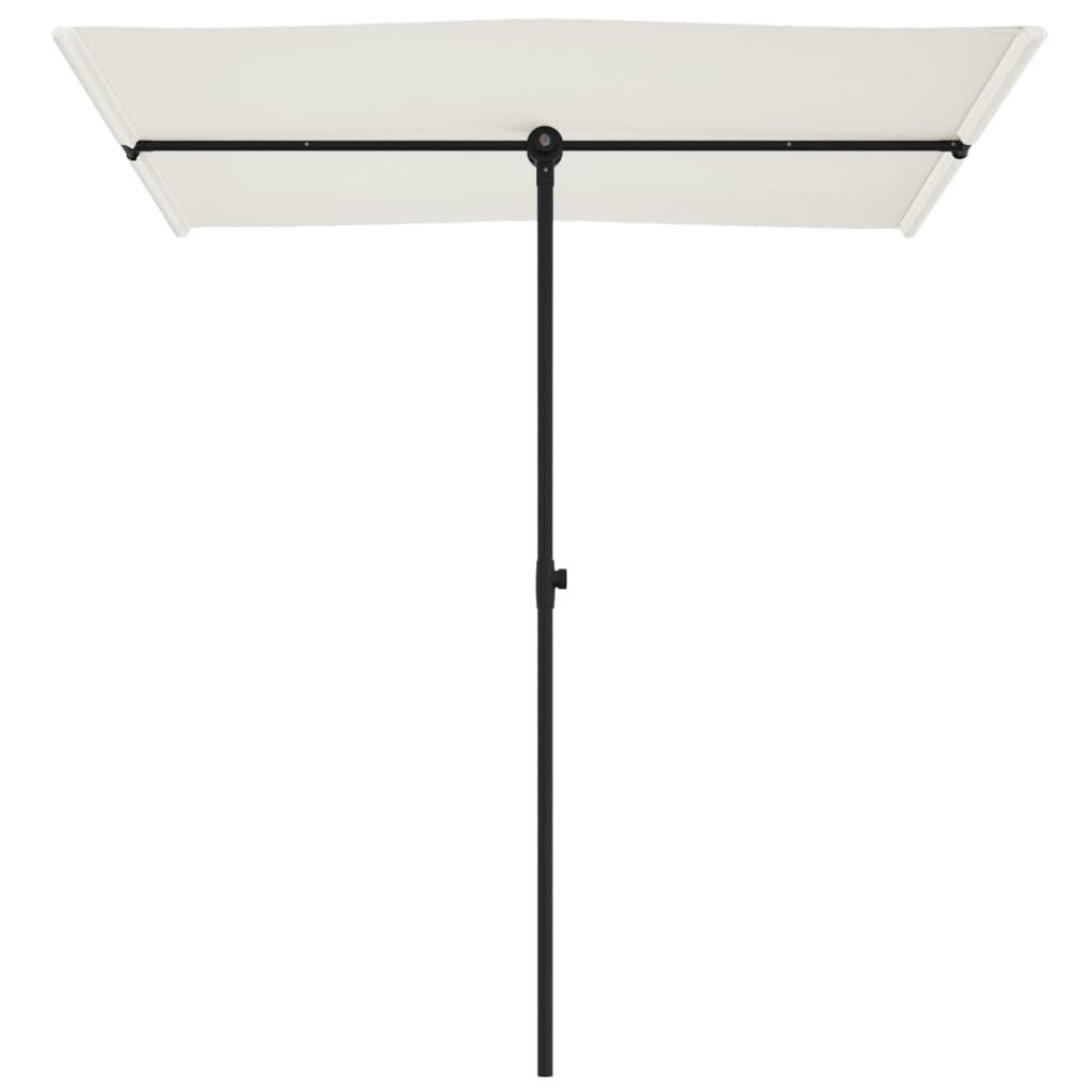 Vidaxl Sombrilla De Jardín Con Palo De Aluminio Blanco Arena 180x110cm_3