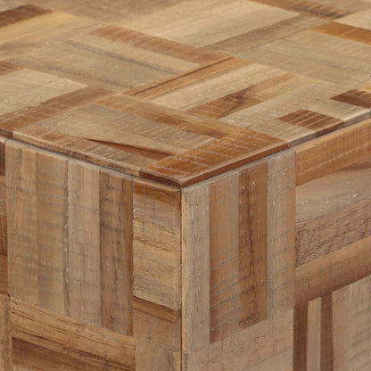 Mesa Consola Teca Reciclada Maciza 110x34x80 Cm_2