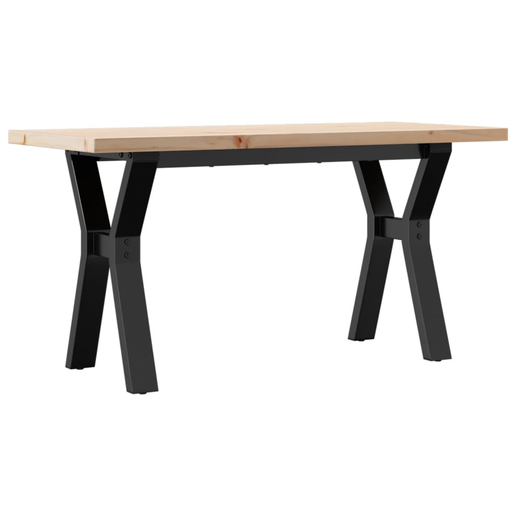 Mesa De Centro Marco Y Madera Maciza Pino Y Acero 90x40x45,5 Cm_4